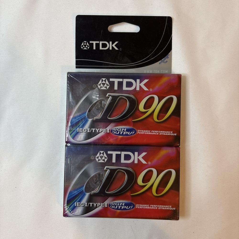 2 TDK  D60   High Output Cassettes,‎ SEALED